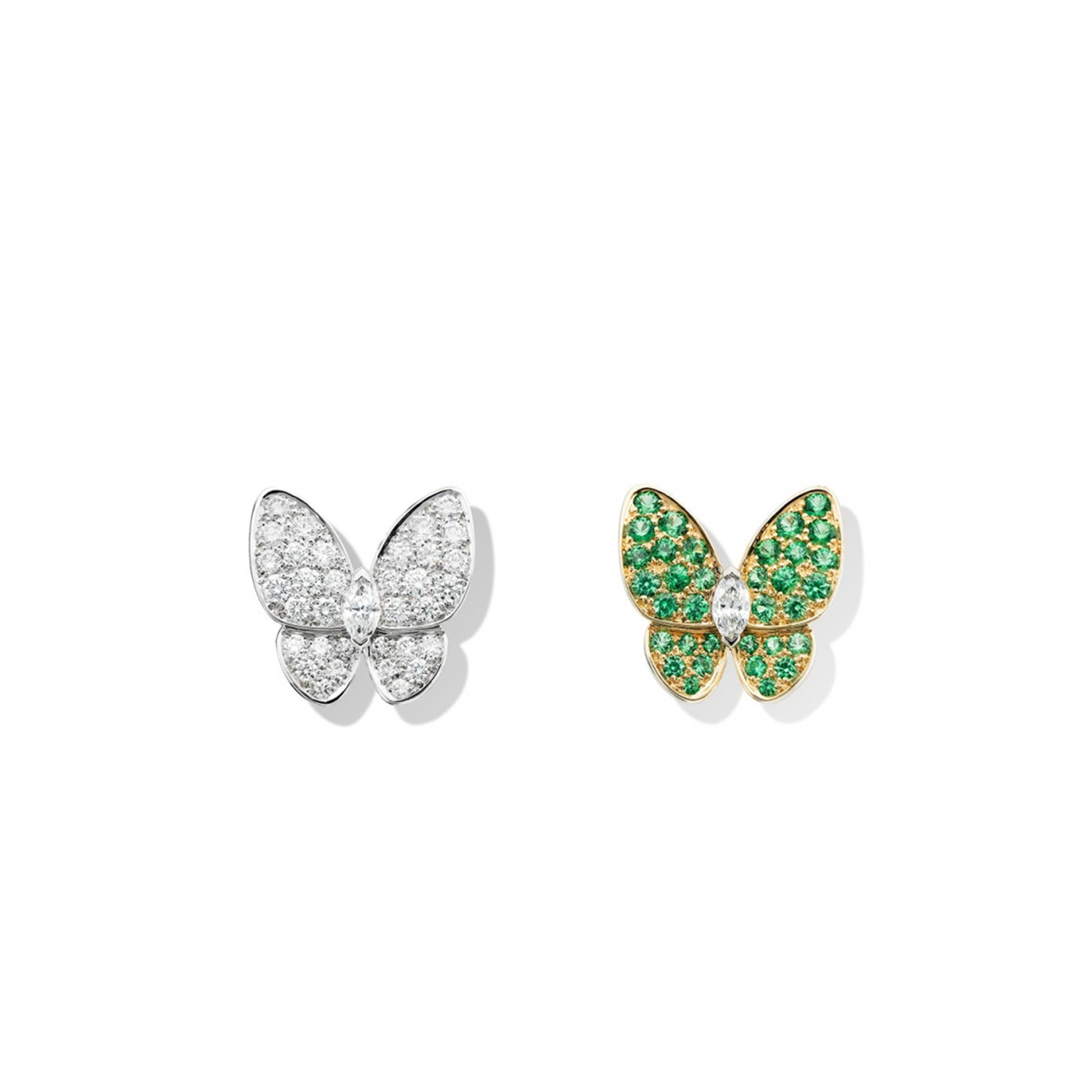 VAN CLEEF ARPELS TWO BUTTERFLY EARRINGS VCARO6W600